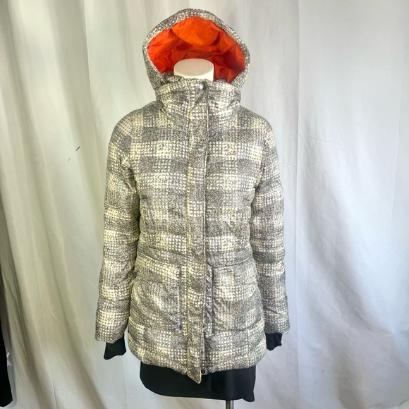 LOLE WINTER COAT WHITE GREY JACKET DUCK DOWN FILLED WOMAN SIZE XS - Picture 9 of 17